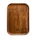 A rectangular Java teak wood tray insert with a wood grain surface.