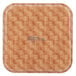 A square brown fiberglass tray with a basketweave pattern.