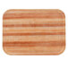 A rectangular wooden tray with a striped pattern.