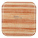 A square wooden plate with stripes.