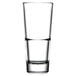 A Libbey stackable highball glass filled with water on a white background.