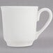 A Homer Laughlin Pristine Ameriwhite white china tea cup with a handle.
