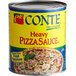A Conte #10 can of pizza sauce with a lid on it.