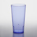 A blue plastic GET tall tumbler on a white surface.