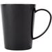 A black Carlisle Tritan mug with a handle.