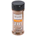 A jar of Weston jerky seasoning with a black lid and a label.