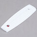 An 8" white plastic wall thermometer with a red dot.