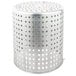 A silver metal Vollrath Wear-Ever fryer basket with holes.