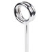 An American Metalcraft chrome swirl base card holder with a silver metal swirl on a stick.