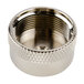 A Bunn stainless steel sight gauge cap with a threaded silver finish.