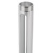 A stainless steel sight gauge shield for coffee servers with a silver tube and hole.
