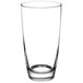 A close-up of a clear Libbey cooler glass with a white background.