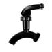 A black Bunn faucet with a nudge handle.
