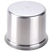 A close-up of a silver metal container with a round base, the Vollrath 46311-2 Replacement Inset.