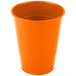 A Creative Converting Sunkissed Orange plastic cup.