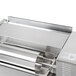 A close-up of a stainless steel APW Wyott Vertical Conveyor Bun Grill Toaster.