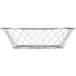 An American Metalcraft oval chrome wire basket with a metal handle.