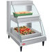 A Hatco countertop double shelf hot food display case with food inside.