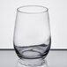 A close-up of a Libbey stemless taster glass.