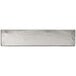 A rectangular stainless steel tray with a hammered design.