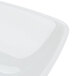 A TuxTrendz bright white square china bowl with a white rim.
