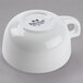 A Tuxton bright white china cappuccino cup with a handle.
