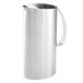 An American Metalcraft satin finish stainless steel pitcher with a handle.