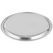 A silver round cover for a Vollrath double boiler.