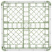A white plastic frame with green grid squares.