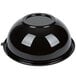 A black Fineline plastic bowl with a lid on top.