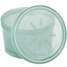 A jade green GET Reusable soup container with a lid on it.