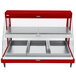 A red Hatco countertop food warmer with double shelves.