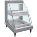 A Hatco countertop hot food display warmer with two shelves and a glass door.