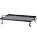 An American Metalcraft wrought iron griddle with metal handles.