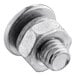 A stainless steel replacement screw for an Avantco countertop convection oven.