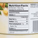 A label on a jar of apricot preserves with nutritional facts.