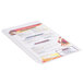 A Menu Solutions clear vinyl sheet protector with a menu inside.