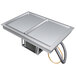 A rectangular stainless steel Hatco frost top with two pans inside.