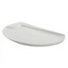 A white rectangular porcelain platter with curved edges.