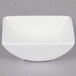 A white rectangular porcelain bowl with slightly rounded corners.