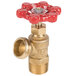 A brass pipe with a Bunn fill valve and red nut.