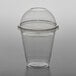 A clear plastic Parfait cup with a clear dome lid.