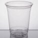 A Solo Ultra Clear plastic cup on a white surface.