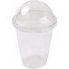 A clear plastic Parfait cup with a dome lid.