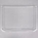 A white rectangular Cambro lid with a clear plastic back section.