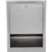 A stainless steel Bobrick paper towel dispenser installed in a counter.