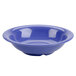 A purple melamine bowl with a blue surface.