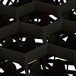 A close up of a black Vollrath Traex glass rack.
