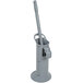 A grey plastic Unger toilet brush holder with a lid and a hole for a handle.