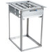 A Lakeside stainless steel drop-in tray rack dispenser on a table.